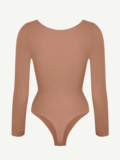 Seamless Long Sleeve Diamond Neck Bodysuit