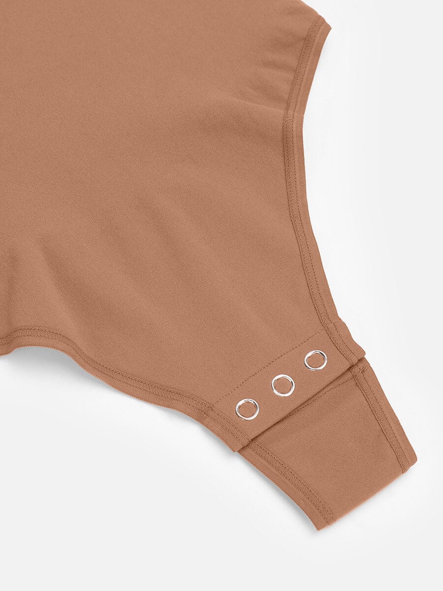 Seamless Long Sleeve Diamond Neckline Bodysuit